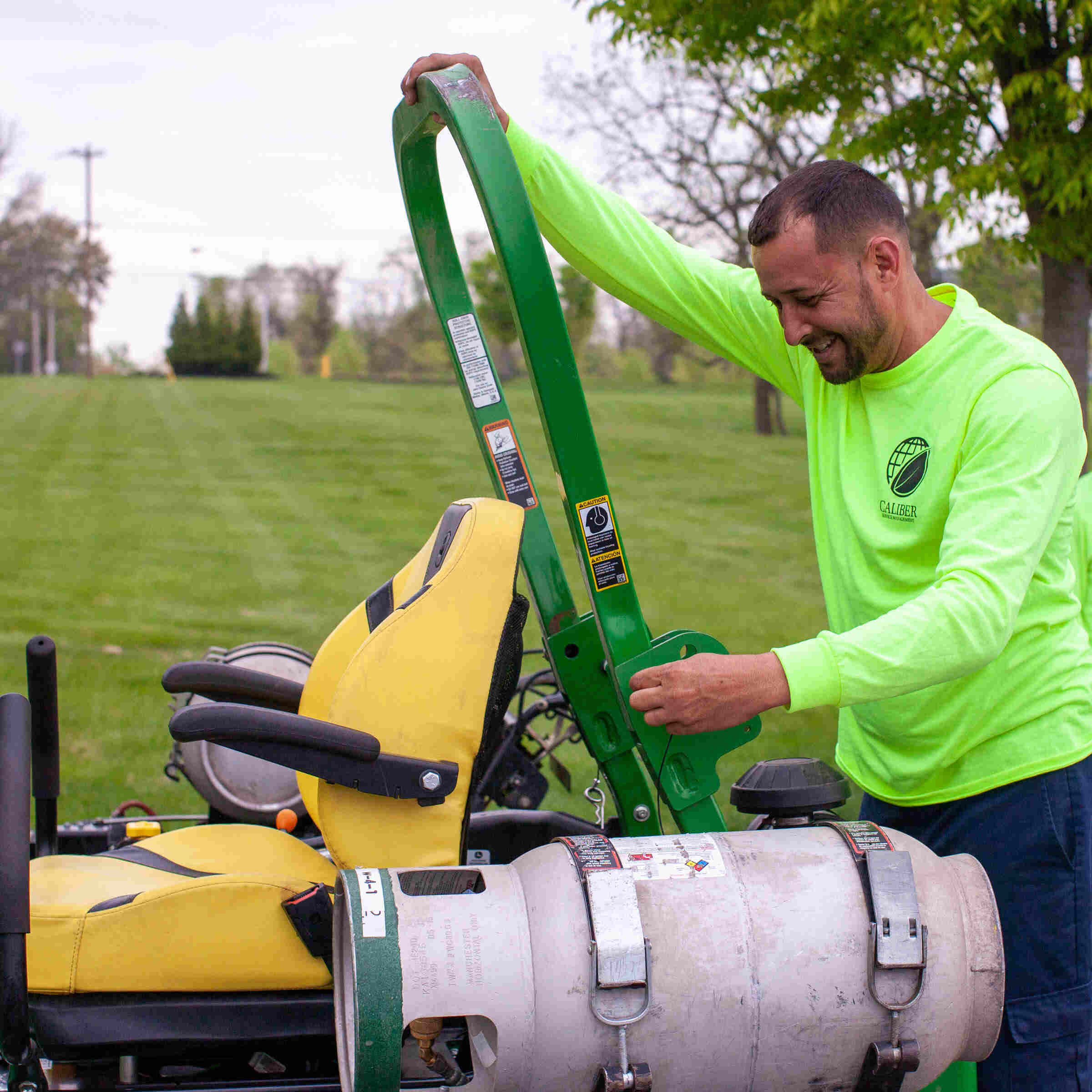 Caliber Service Management Performing Commercial Landscaping 